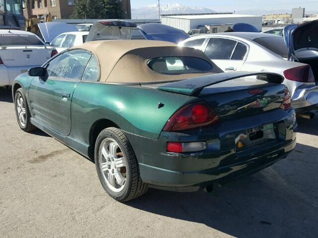 4A3AE55H21E003369 - 2001 MITSUBISHI ECLIPSE SP GREEN photo 3