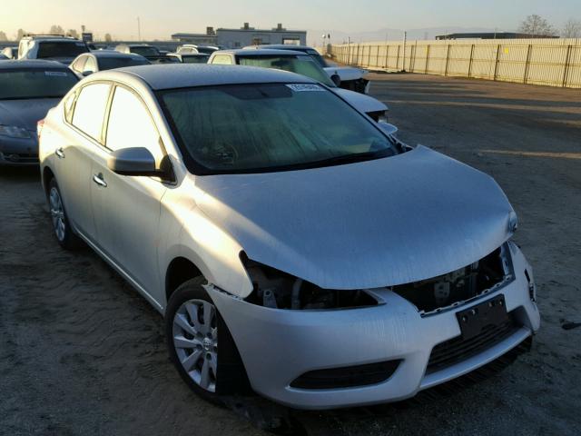 3N1AB7AP5EL630080 - 2014 NISSAN SENTRA S SILVER photo 1