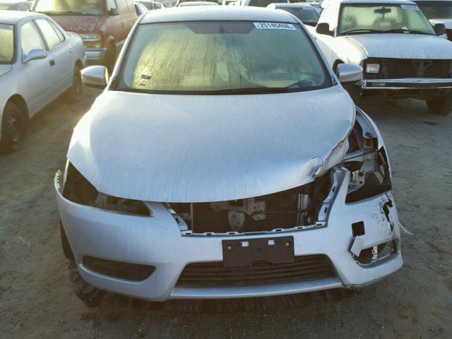 3N1AB7AP5EL630080 - 2014 NISSAN SENTRA S SILVER photo 9