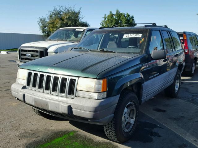 1J4FX58S7WC233061 - 1998 JEEP GRAND CHER GREEN photo 2