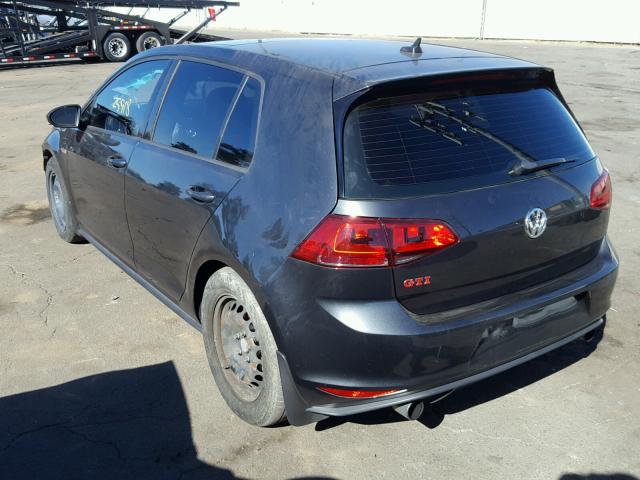 3VW5T7AU7GM028308 - 2016 VOLKSWAGEN GTI S/SE GRAY photo 3