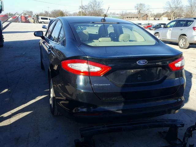 3FA6P0H7XER175571 - 2014 FORD FUSION SE BLUE photo 3