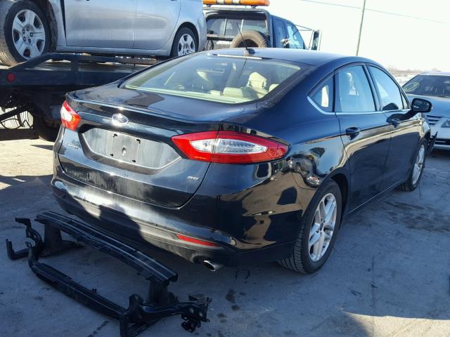 3FA6P0H7XER175571 - 2014 FORD FUSION SE BLUE photo 4