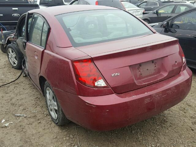 1G8AJ55F96Z111950 - 2006 SATURN ION LEVEL MAROON photo 3