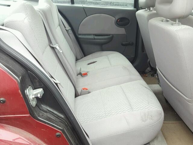 1G8AJ55F96Z111950 - 2006 SATURN ION LEVEL MAROON photo 6