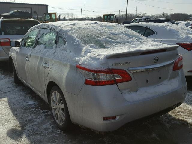 3N1AB7AP4FY253858 - 2015 NISSAN SENTRA S SILVER photo 3