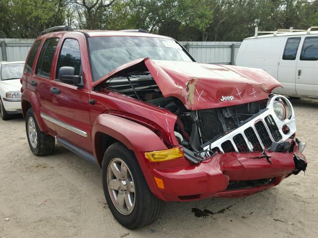 1J4GK58K16W153529 - 2006 JEEP LIBERTY LI RED photo 1