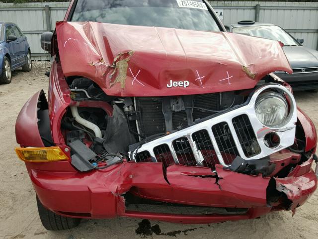 1J4GK58K16W153529 - 2006 JEEP LIBERTY LI RED photo 9