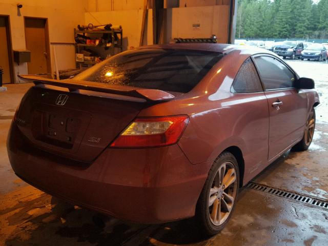 2HGFG21507H707120 - 2007 HONDA CIVIC SI RED photo 4