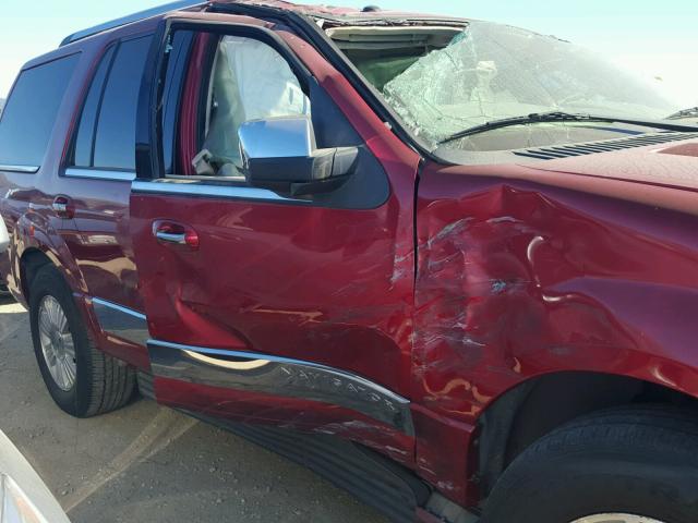 5LMFU27507LJ25111 - 2007 LINCOLN NAVIGATOR წითელი ფოტო 9