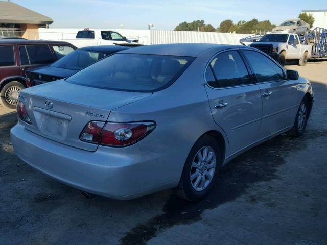 JTHBA30G045029459 - 2004 LEXUS ES 330 SILVER photo 4