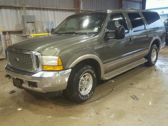 1FMNU42S51EC27362 - 2001 FORD EXCURSION GREEN photo 2