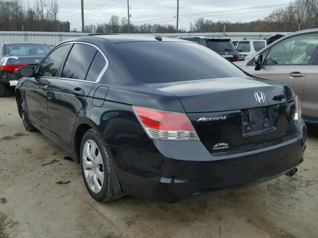 1HGCP26848A051753 - 2008 HONDA ACCORD EXL BLACK photo 3