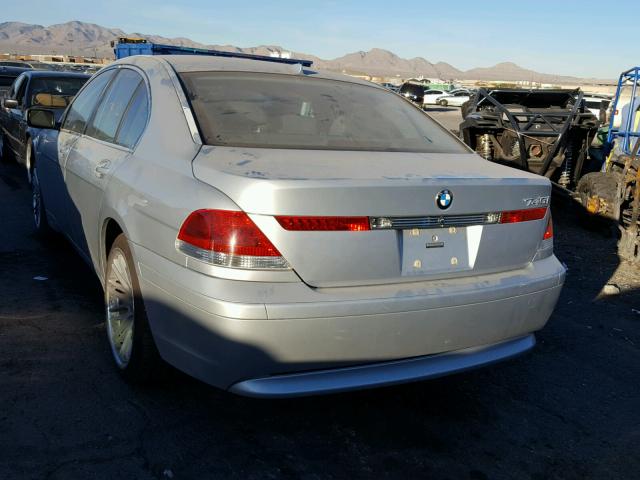 WBAGL63423DP63929 - 2003 BMW 745 I SILVER photo 3