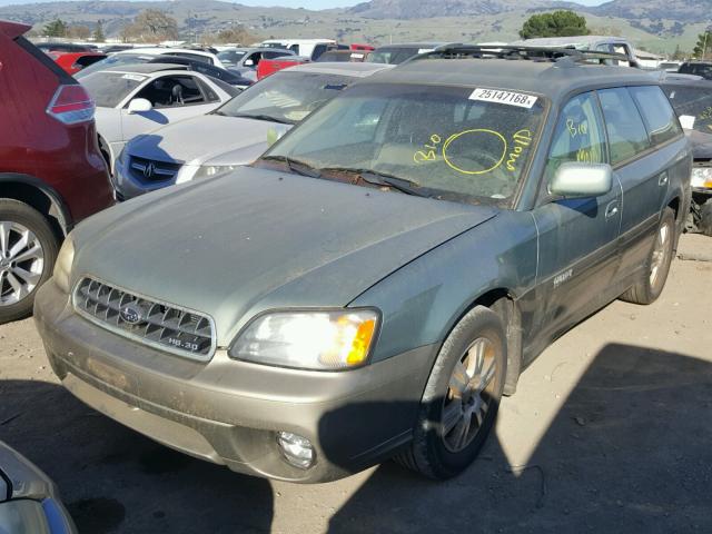 4S3BH815147614322 - 2004 SUBARU LEGACY OUT GREEN photo 2