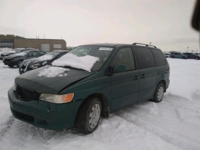 2HKRL18962H000677 - 2002 HONDA ODYSSEY EX GREEN photo 2