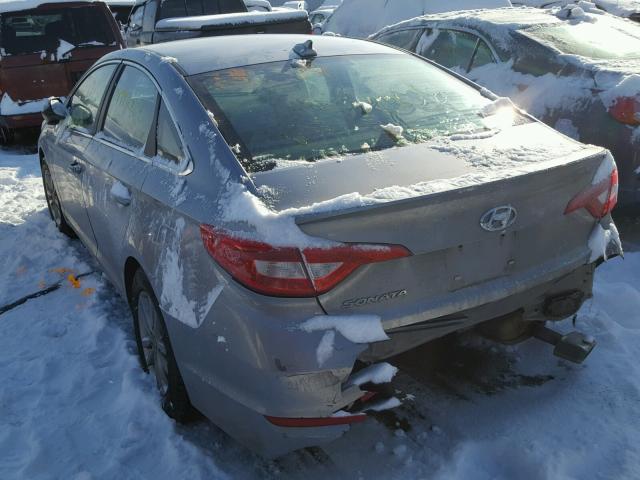 5NPE24AF4GH386641 - 2016 HYUNDAI SONATA SE GRAY photo 3