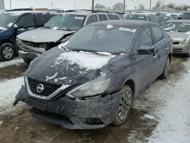 3N1AB7AP3GY217547 - 2016 NISSAN SENTRA S BLACK photo 2