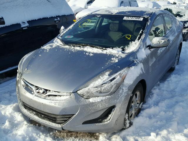 5NPDH4AE7FH620741 - 2015 HYUNDAI ELANTRA SE GRAY photo 2