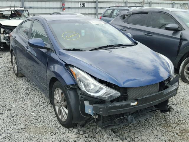 5NPDH4AE3GH683160 - 2016 HYUNDAI ELANTRA SE BLUE photo 1