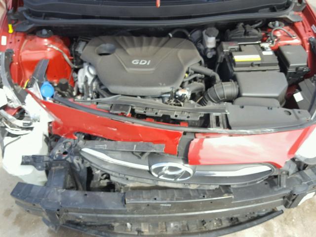 KMHCT4AE7FU797401 - 2015 HYUNDAI ACCENT GLS RED photo 7