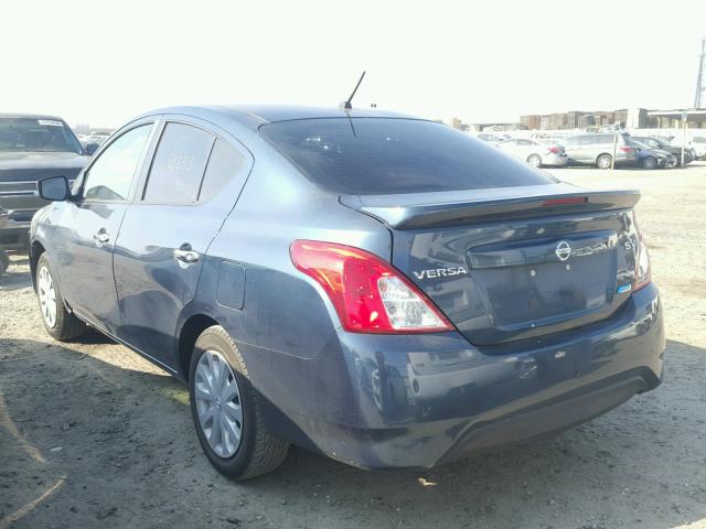 3N1CN7AP5GL816267 - 2016 NISSAN VERSA S BLUE photo 3