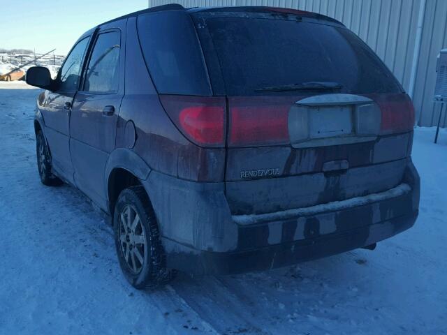 3G5DA03E74S565826 - 2004 BUICK RENDEZVOUS RED photo 3