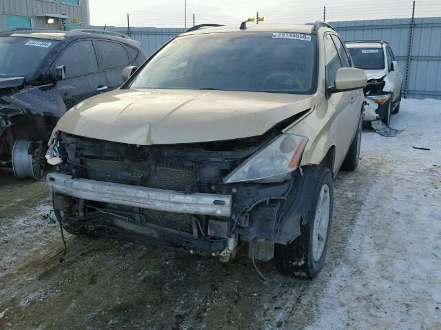 JN8AZ08WX4W313583 - 2004 NISSAN MURANO SL TAN photo 2