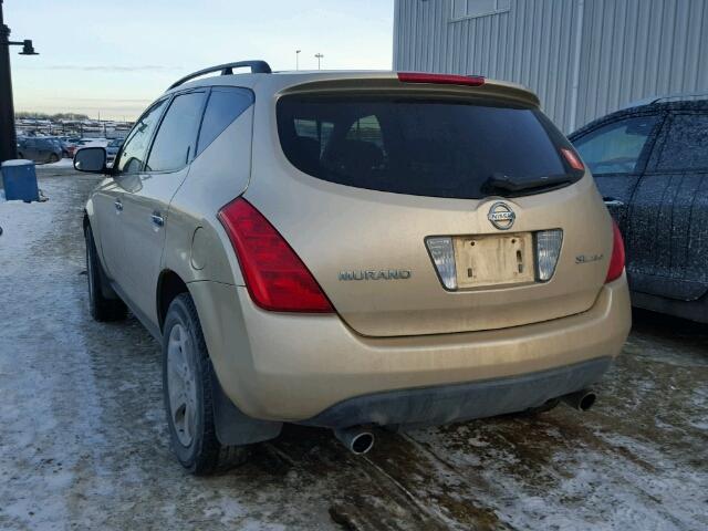 JN8AZ08WX4W313583 - 2004 NISSAN MURANO SL TAN photo 3