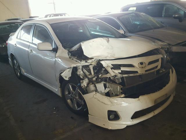 2T1BU4EE1BC617716 - 2011 TOYOTA COROLLA BA WHITE photo 1