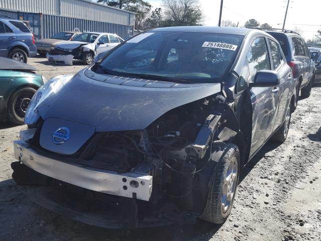 1N4AZ0CP8FC300482 - 2015 NISSAN LEAF S GRAY photo 2