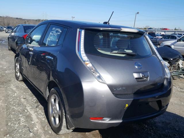 1N4AZ0CP8FC300482 - 2015 NISSAN LEAF S GRAY photo 3