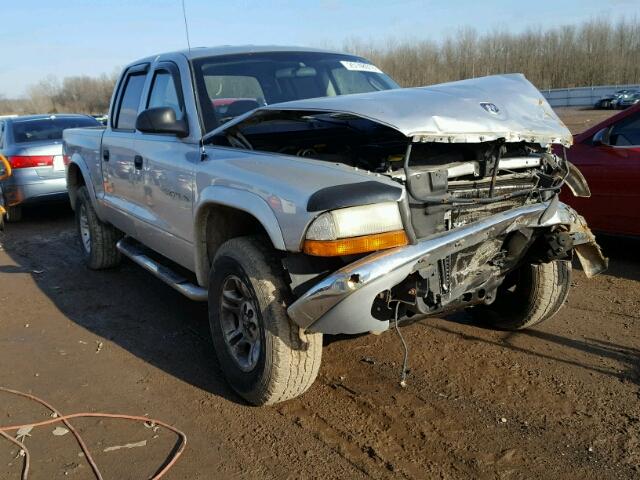 1B7HG48N52S611297 - 2002 DODGE DAKOTA QUA SILVER photo 1