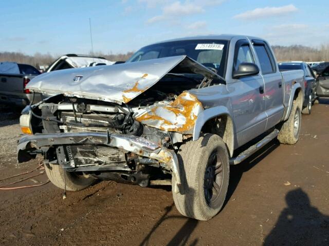 1B7HG48N52S611297 - 2002 DODGE DAKOTA QUA SILVER photo 2