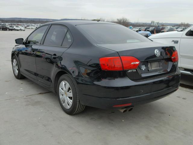 3VWBX7AJXBM388064 - 2011 VOLKSWAGEN JETTA SE BLACK photo 3