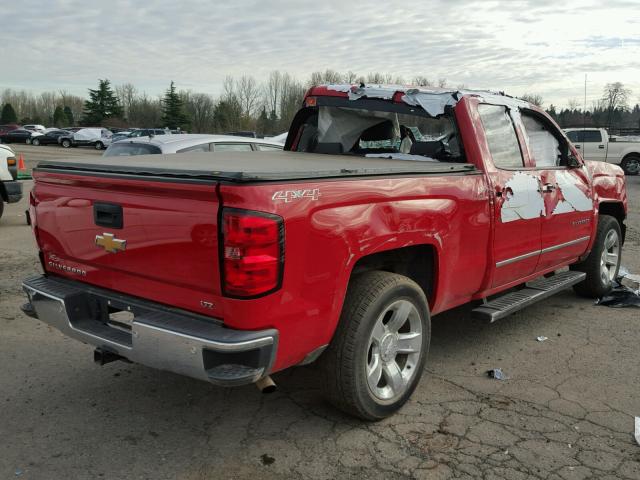 1GCVKSEC2EZ178025 - 2014 CHEVROLET SILVERADO RED photo 4