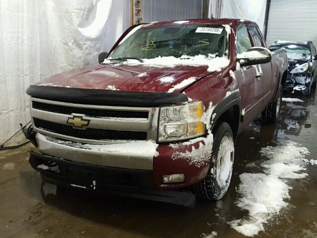 2GCEK19J371681304 - 2007 CHEVROLET SILVERADO BURGUNDY photo 2