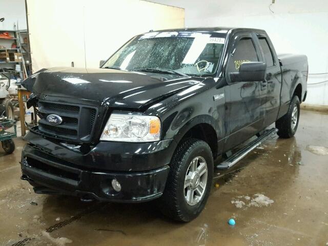 1FTRX14W88FB82238 - 2008 FORD F150 BLACK photo 2