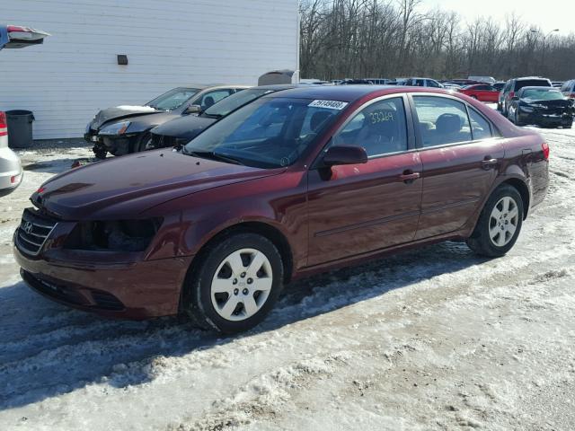 5NPET4AC5AH629660 - 2010 HYUNDAI SONATA GLS RED photo 2