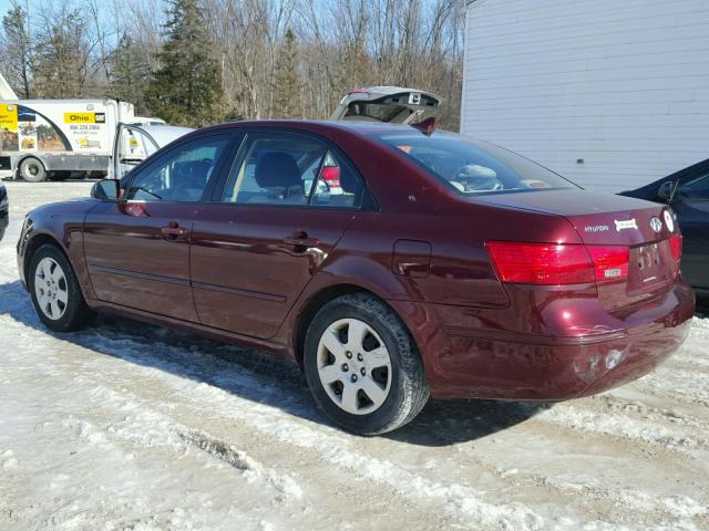 5NPET4AC5AH629660 - 2010 HYUNDAI SONATA GLS RED photo 3