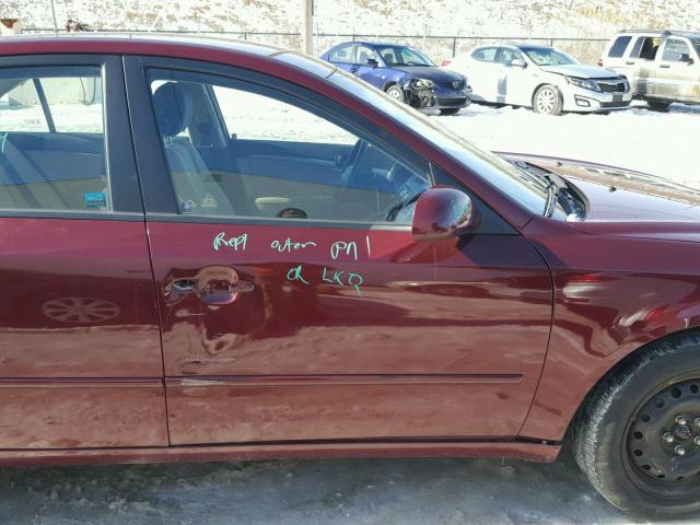 5NPET4AC5AH629660 - 2010 HYUNDAI SONATA GLS RED photo 9