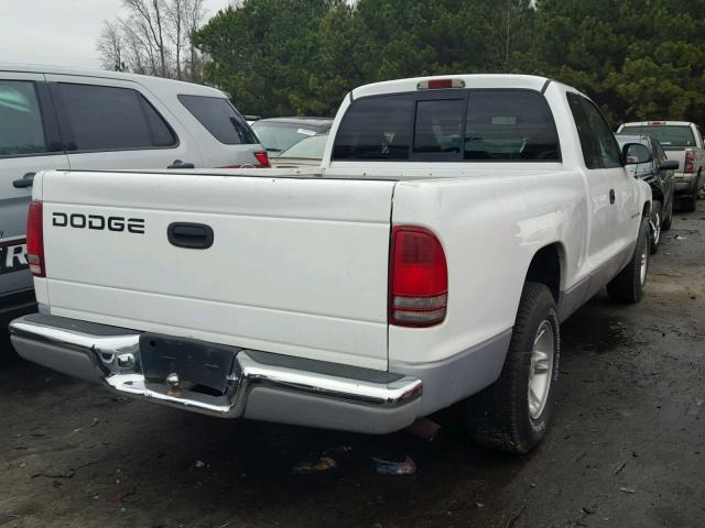 1B7GL22X2XS151450 - 1999 DODGE DAKOTA WHITE photo 4