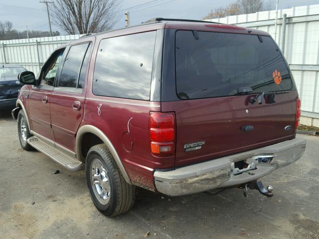 1FMRU17W21LB82887 - 2001 FORD EXPEDITION MAROON photo 3