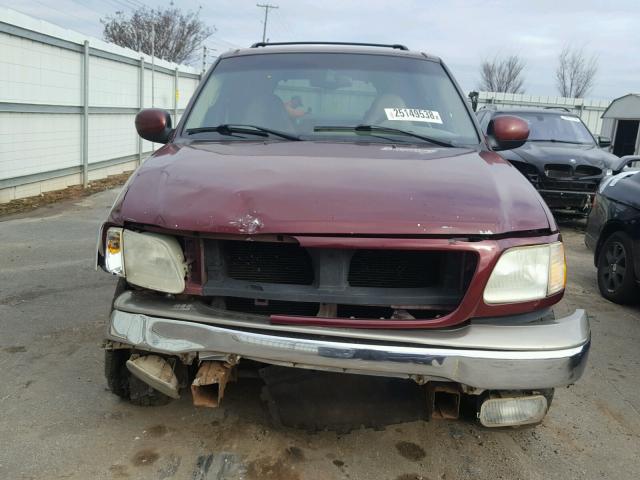 1FMRU17W21LB82887 - 2001 FORD EXPEDITION MAROON photo 9