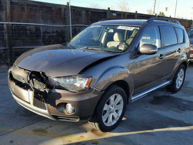 JA4AS3AW2CU003413 - 2012 MITSUBISHI OUTLANDER GRAY photo 2