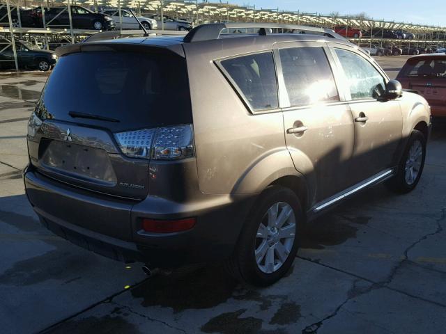 JA4AS3AW2CU003413 - 2012 MITSUBISHI OUTLANDER GRAY photo 4