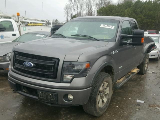 1FTFX1ETXDKD20984 - 2013 FORD F150 SUPER GRAY photo 2