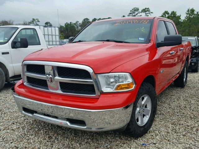 1D7RB1CP1AS195103 - 2010 DODGE RAM 1500 RED photo 2