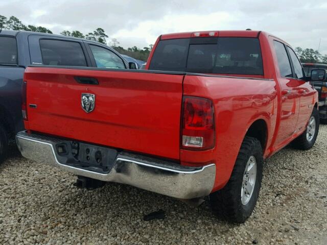 1D7RB1CP1AS195103 - 2010 DODGE RAM 1500 RED photo 4