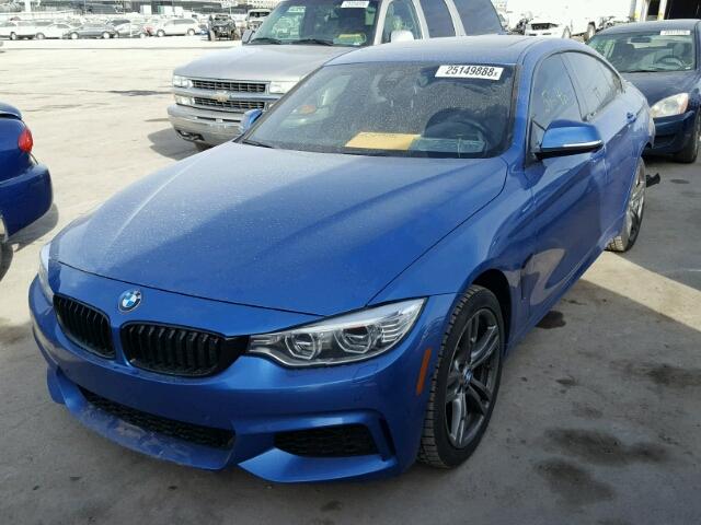 WBA4B3C57FGV48563 - 2015 BMW 435 XI BLUE photo 2